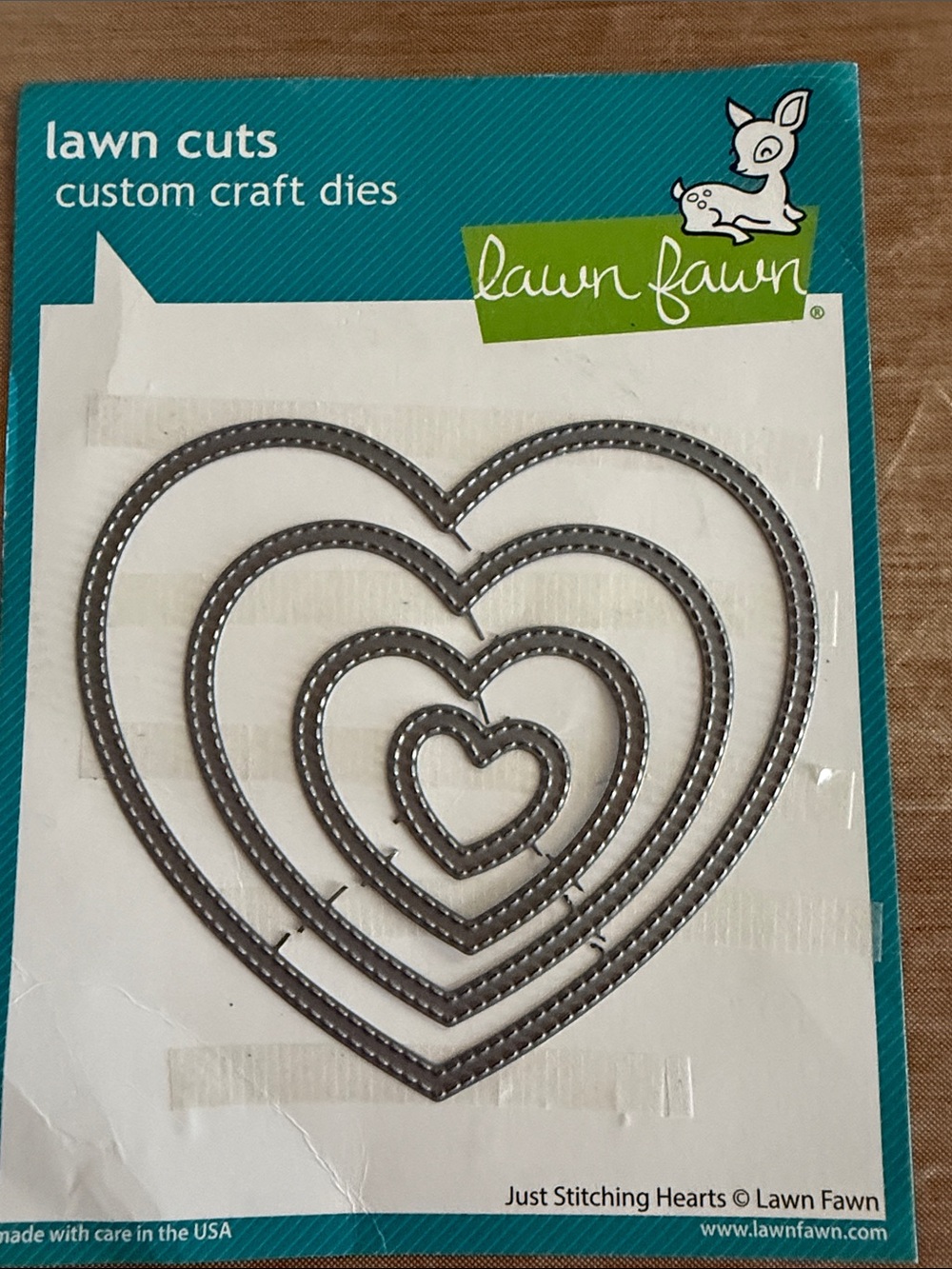 Lawn Fawn Just Stitching Hearts Metal Die Set—4